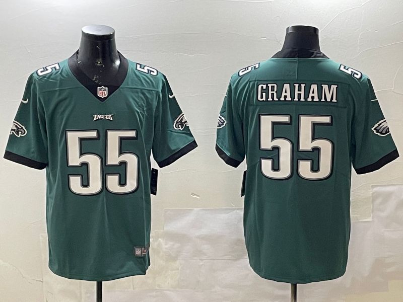 Men Philadelphia Eagles #55 Graham Green Second generations 2025 Nike Vapor Limited NFL Jersey style 1->philadelphia eagles->NFL Jersey